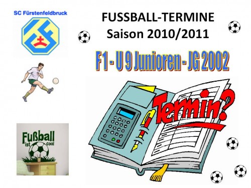 U9 - F1 Alle Termine auf einen Blick (Stand: 10.06.2011)
