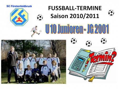 U10 TERMINE Punktspiele, Feld- und Hallenturniere (04.07.11)