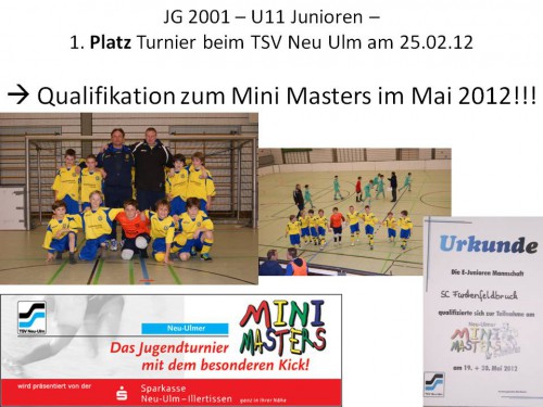 Sportclub zum ersten Mal für die Mini-Masters qualifiziert