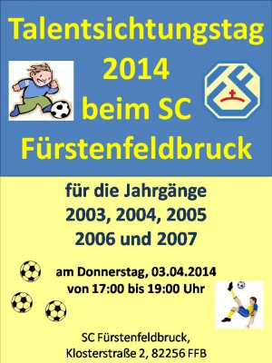 Talentsichtungstag 2014 am 3. April 2014