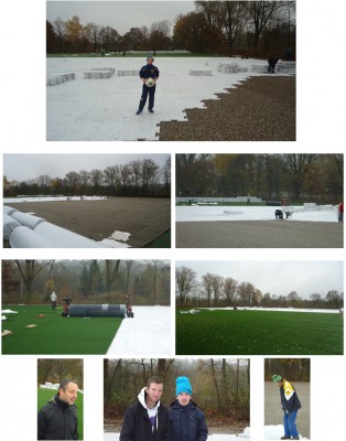 Der Kunstrasenplatz wird Wirklichkeit.