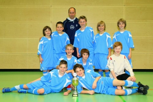 In baby-blau bis auf's Podium