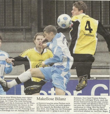 U19 Pressefoto SCF-SC Eintracht Freising